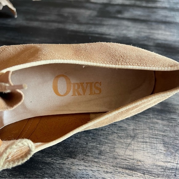 Orvis Women's Suede Lace-Up Flats Tan Size 7.5 Casual Lightweight Shoes​ - Picture 3 of 7